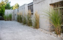Ogród z betonem
