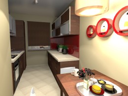 kuchnia w bloku panele 3d