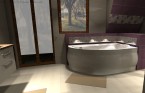 Fioletowa łazienka