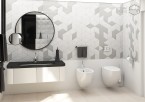 Geometryczna łazienka.